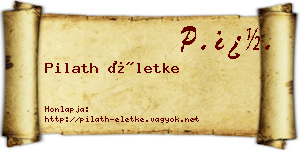 Pilath Életke névjegykártya
